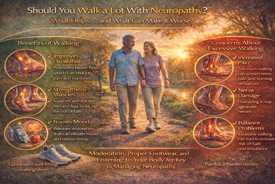 Diagram showing differences between peripheral neuropathy and mixed nerve conditions.