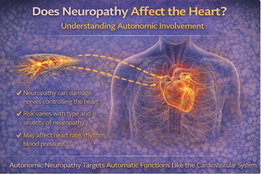 Illustration showing how neuropathy affects legs and balance.