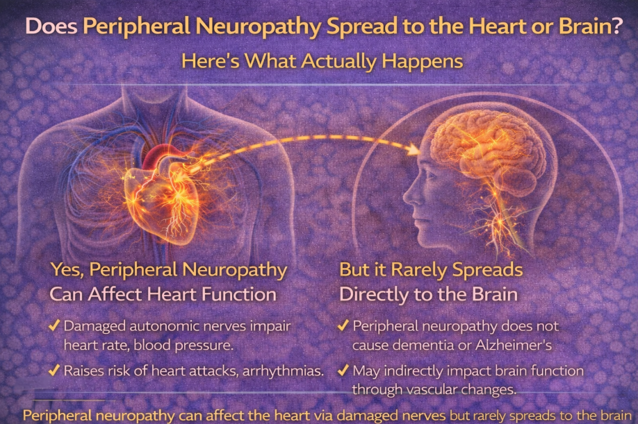 Illustration showing how neuropathy affects legs and balance.