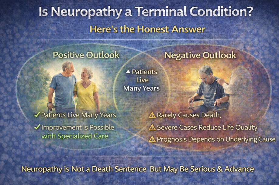 Infographic explaining neuropathy outcomes and patient prognosis.